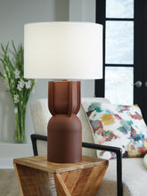 Prime Furniture - Ashley Furniture - Rowandale Lighting - Metal Table Lamp (1/CN) / Brick Red - L207534